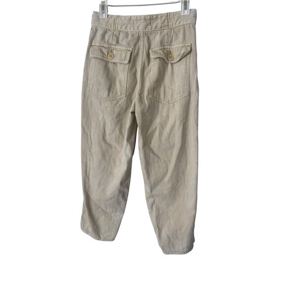 Free People Paloma Slouchy Jeans Tan Cream We the Free size 25 Barrell Cotton - Picture 5 of 6